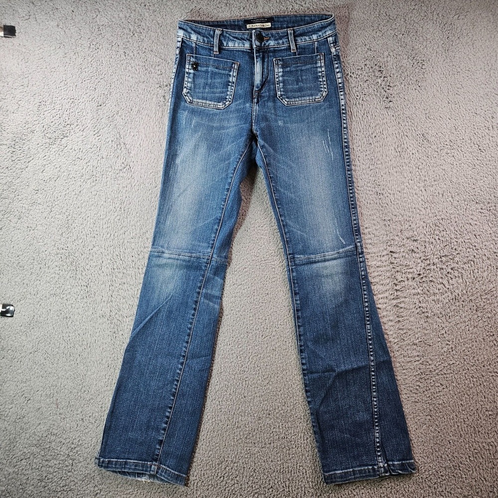 Maison Scotch Jeans Women 26 x 32‎ Bootcut Zip Fly Blue Denim Preppy